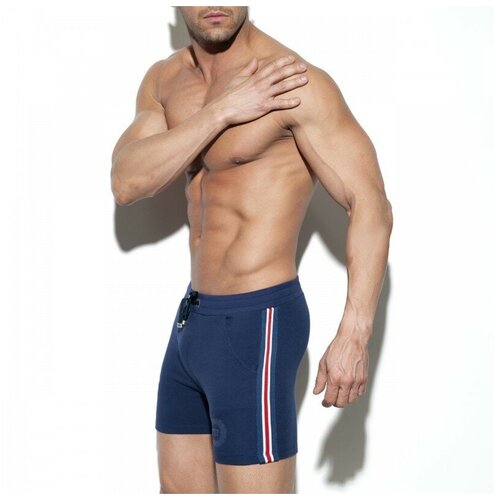 фото Шорты "stripes fit short - navy" / es collection / синий / размер s