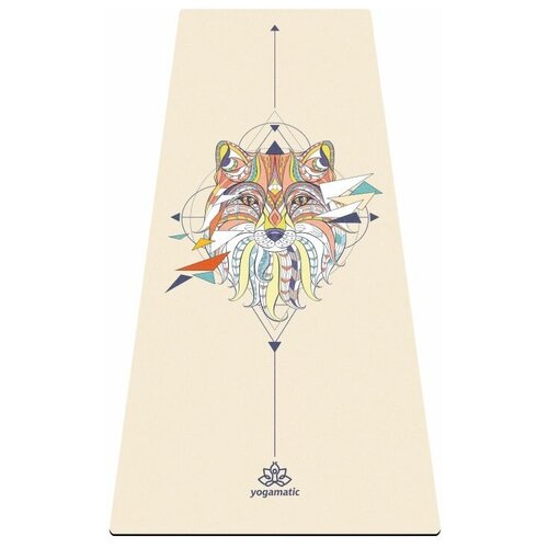 фото Хлопковый коврик для йоги и фитнеса - лиса / арт йогаматик art yogamatic