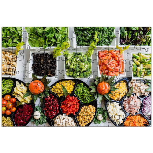 фото Магнитный пазл 27x18см."свежий, овощи, шведский стол" на холодильник lotsprints