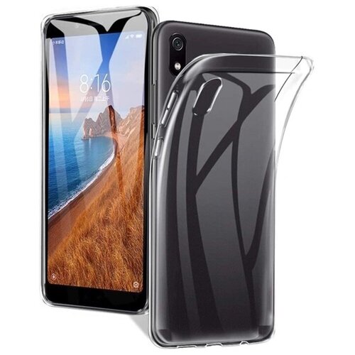 фото Чехол justc для xiaomi redmi 7a, силикон (tpu), прозрачный