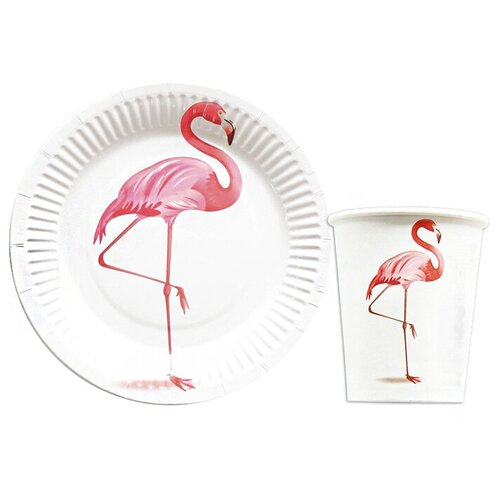 фото Набор посуды «фламинго» шариков