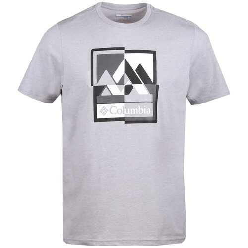 фото Футболка columbia m alpine way™ graphic tee мужская, цвет светло-серый, размер m