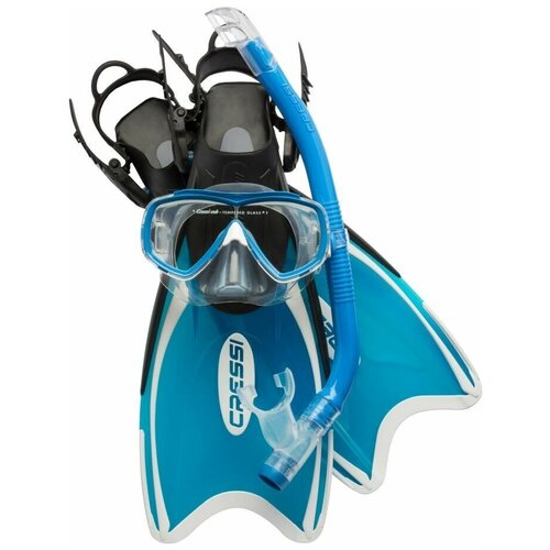 фото Набор для плавания cressi mini palau bag, синий, ласты+маска+трубка+сумка cressi-sub