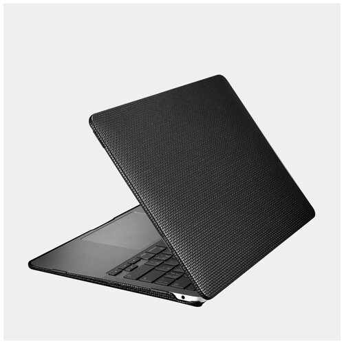 фото Чехол- накладка для macbook air 13.3 2018-2020 из натуральной кожи, black icarer