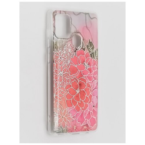 фото Накладка силиконовая flowers для samsung galaxy a21s вид4 ycase