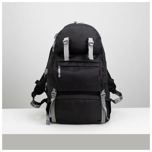 фото Рюкзак туристический, 50 л, отдел на молнии, 3 наружных кармана, цвет чёрный нет бренда