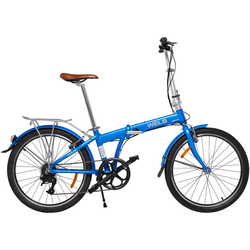 фото Складной велосипед wels folio 24-7 (24", 7 ск, синий, 2021-2022)