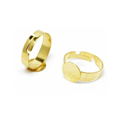 фото Заготовка для кольца "tesoro", цвет: золото, 9 мм, 50 штук