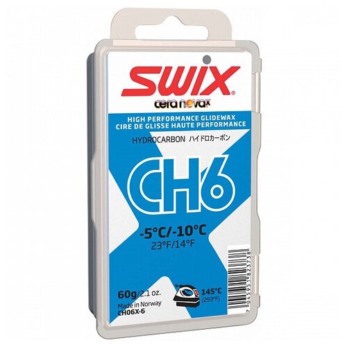 фото Парафин swix ch6x blue -5°… -10°с, 60 г