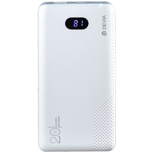 фото Внешний аккумулятор devia digital power bank, 20000mah, белый