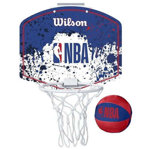 фото Набор для мини-баскетбола wilson nba team mini hoop, арт. wtba1302nbard, щит с кольцом, мяч р.1