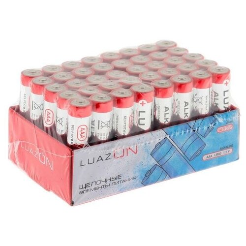 Фото - Батарейка алкалиновая (щелочная) LuazON, AAA, LR03, набор 40 шт батарейка smartbuy aaa lr03 алкалиновая 12 шт