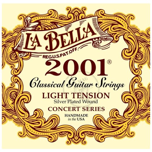 фото La bella 2001 classical clear nylon light tension струны для классической гитары