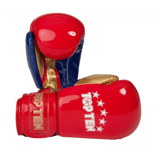 фото Top ten боксерские тренировочные перчатки красно- золотые champion