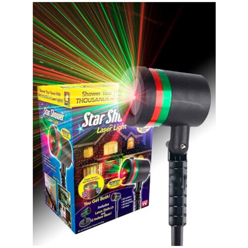 фото Лазерный праздничный уличный морозостойкий новогодний проектор star shower sbs