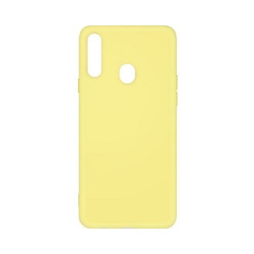 фото Df силиконовый чехол с микрофиброй для samsung galaxy a20s df soriginal-05 (yellow) клип-кейс, силикон, микрофибра