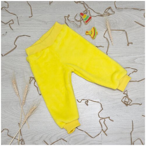 фото Детские штаны / детские брюки / штанишки / снолики велсофт, желтый р-р 86