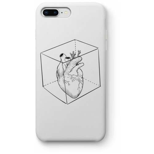 фото Чехол для iphone 7 plus "heart in the cage", белый black pack