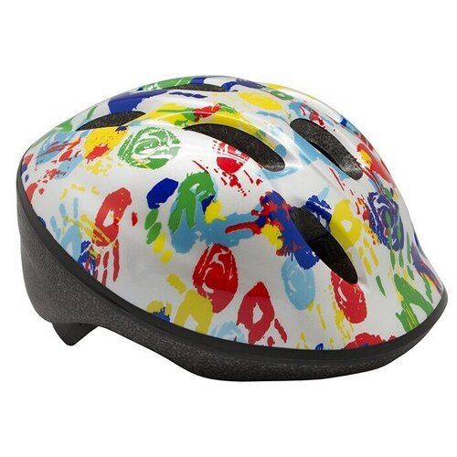 фото Детский велосипедный шлем bellelli, "ладошки" белый, м (52-57cm)