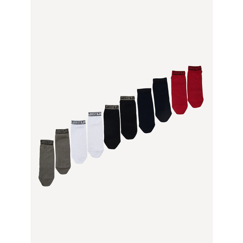 фото Носки guess, 5 пар, размер onesize, черный, белый, серый, красный, синий