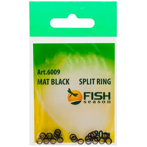 фото Кольца заводные fish season split ring 6009 mat black 4.5 мм, 5 кг (20 шт/уп)