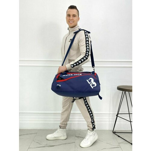 фото Сумка спортивная 8446, 10 л, 22х30х53 см, ручная кладь, синий нет бренда