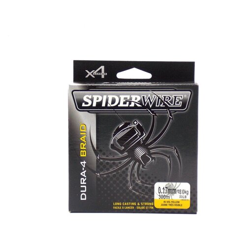 фото "плетеная леска spiderwire dura4 braid ярко-желтая 300 м. 0,17 мм. 15 кг. yel (1450416)"