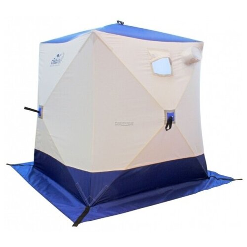 фото Pf-tw-03 палатка зимняя куб 1,5 х 1,5 м, 2-местная, один слой, цвет: бело-синий следопыт