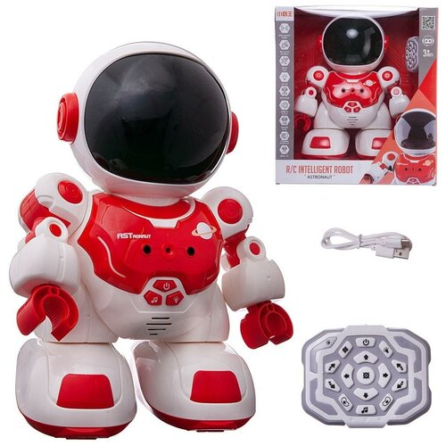 фото Робот на радиоуправлении junfa астронавт с пультом управления, красный junfa toys
