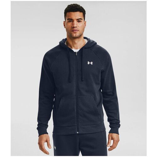 фото Толстовка under armour rival cotton full zip hoodie черный lg 1357106-410