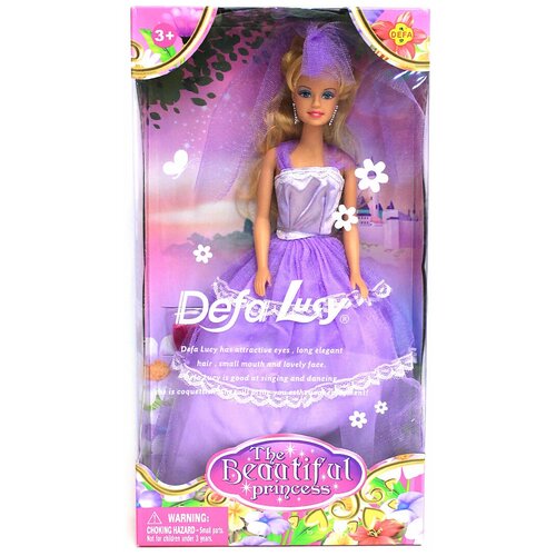 фото Кукла принцесса defa lucy в свадебном платье, цвет фиолетовый, 29 см