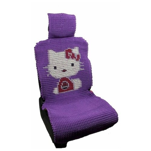 фото Накидка на сиденье, плетеная, hello kitty, фиолетовый, lh020-kitty автопилот