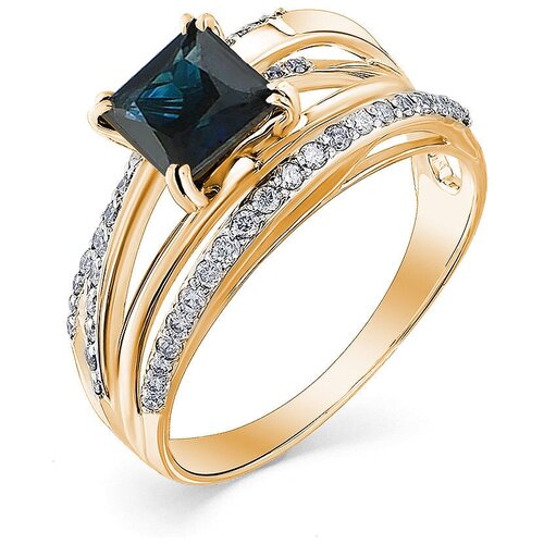 фото Кольца master brilliant золотое кольцо с бриллиантом, сапфиром