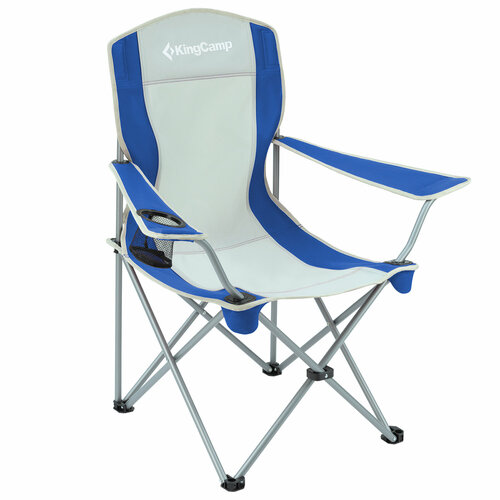 фото 3818 arms chair кресло скл. cталь, 84х50х96, сине-серый kingcamp