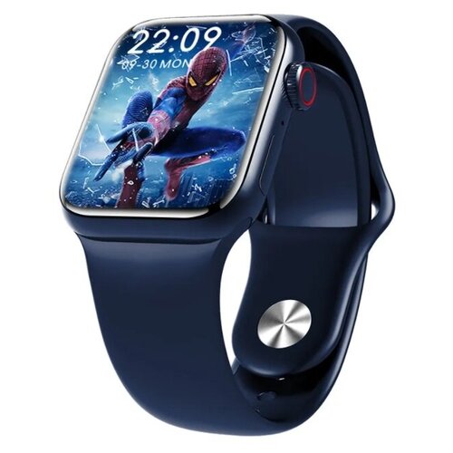 фото Умные часы smart watch m16 plus / смарт-часы m16 plus с полноразмерным экраном и активным колесиком, 44mm, синие smart watches