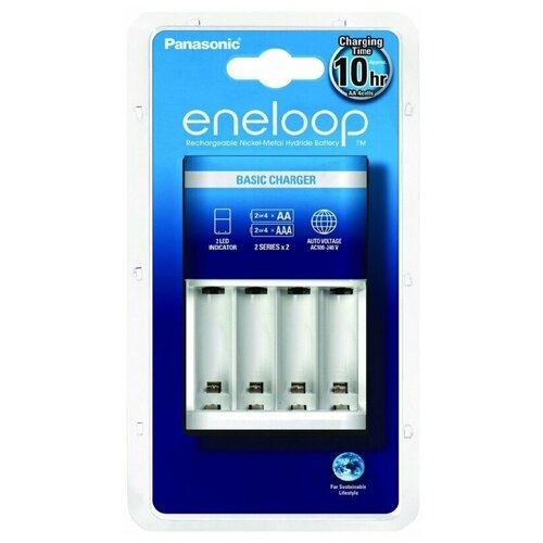 фото З/у для аккумуляторов panasonic eneloop bq-cc51e basic charger aa/aaa 4 слота