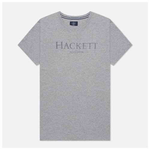 фото Мужская футболка hackett london logo серый , размер xl