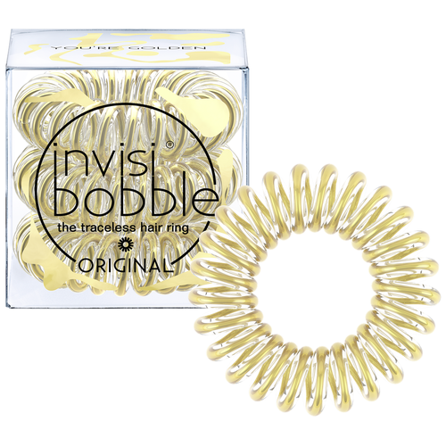 фото Invisibobble резинка-браслет для волос original you're golden (с подвесом)