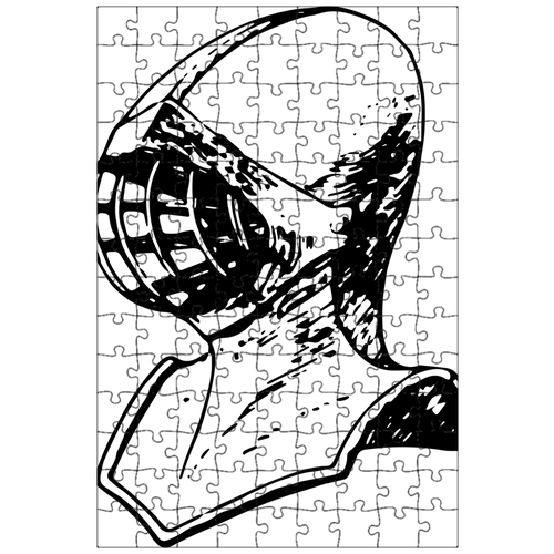 фото Магнитный пазл 27x18см."средневековый, шлем, броня" на холодильник lotsprints