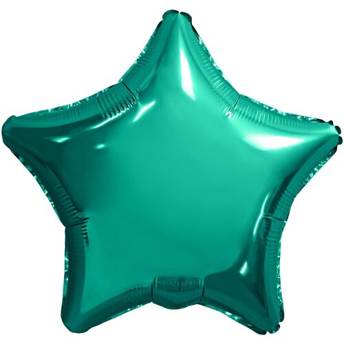 фото Набор шаров (9''/23 см) мини-звезда, бирюзовый, 5 шт. в упак. agura