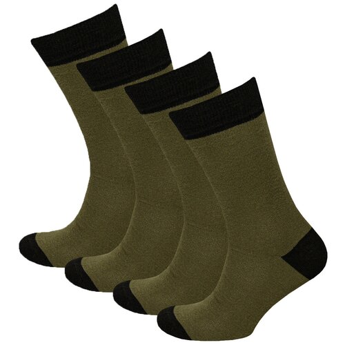 фото Носки мужские status, 4 пары, цвет хаки с черной пяткой размер 29