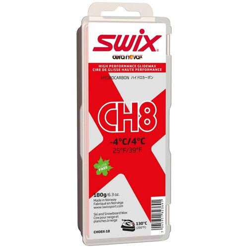 фото Парафин swix ch8x red +4c / -4c 180 гр