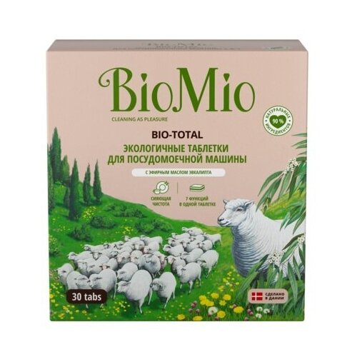 фото Таблетки для посудомоечной машины biomio bio-total с маслом эвкалипта, 30 штук