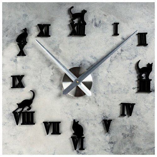 фото Часы-наклейка diy "кошечки", 120 см mikimarket