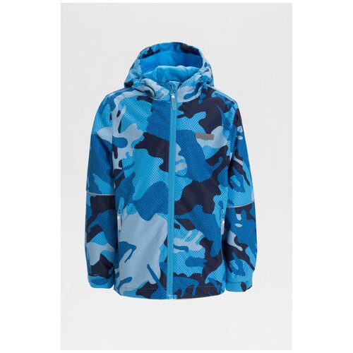 фото Куртка crockid размер 116-122, хаки темно-синий с голубым