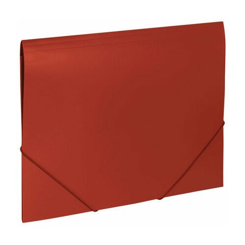 фото Папка на резинках brauberg "office", красная, до 300 листов, 500 мкм, 227711