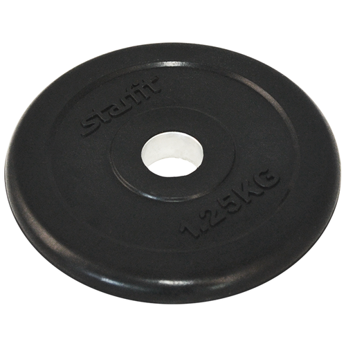 фото Диск обрезиненный starfit core bb-202 d-26mm 1.25kg black ут-00018804