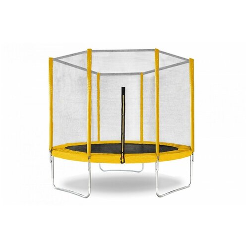 фото Батут с защитной сеткой "trampoline 6" диаметр 1,8 м жёлтый kms sport
