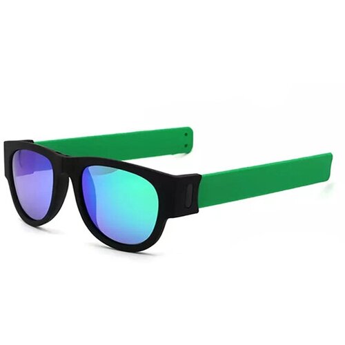фото Солнцезащитные очки , квадратные, складные, ударопрочные, поляризационные, зеленый raptor-trailers