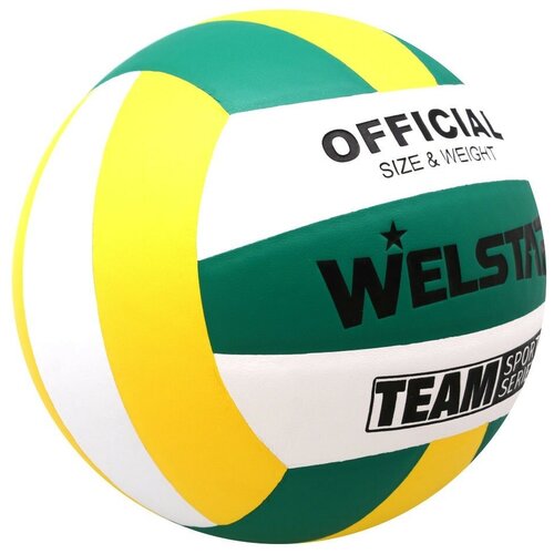 фото Волейбольный мяч welstar vlpu4408 зеленый/желтый/белый